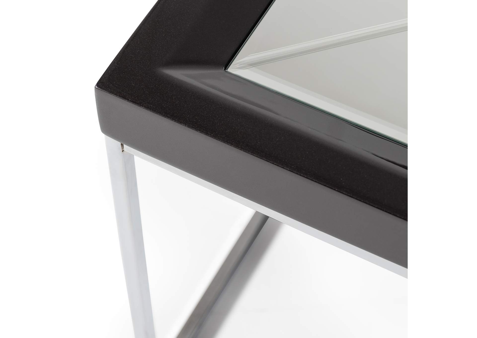 Carmela Cocktail Table - Glossy Charcoal Sand image 5