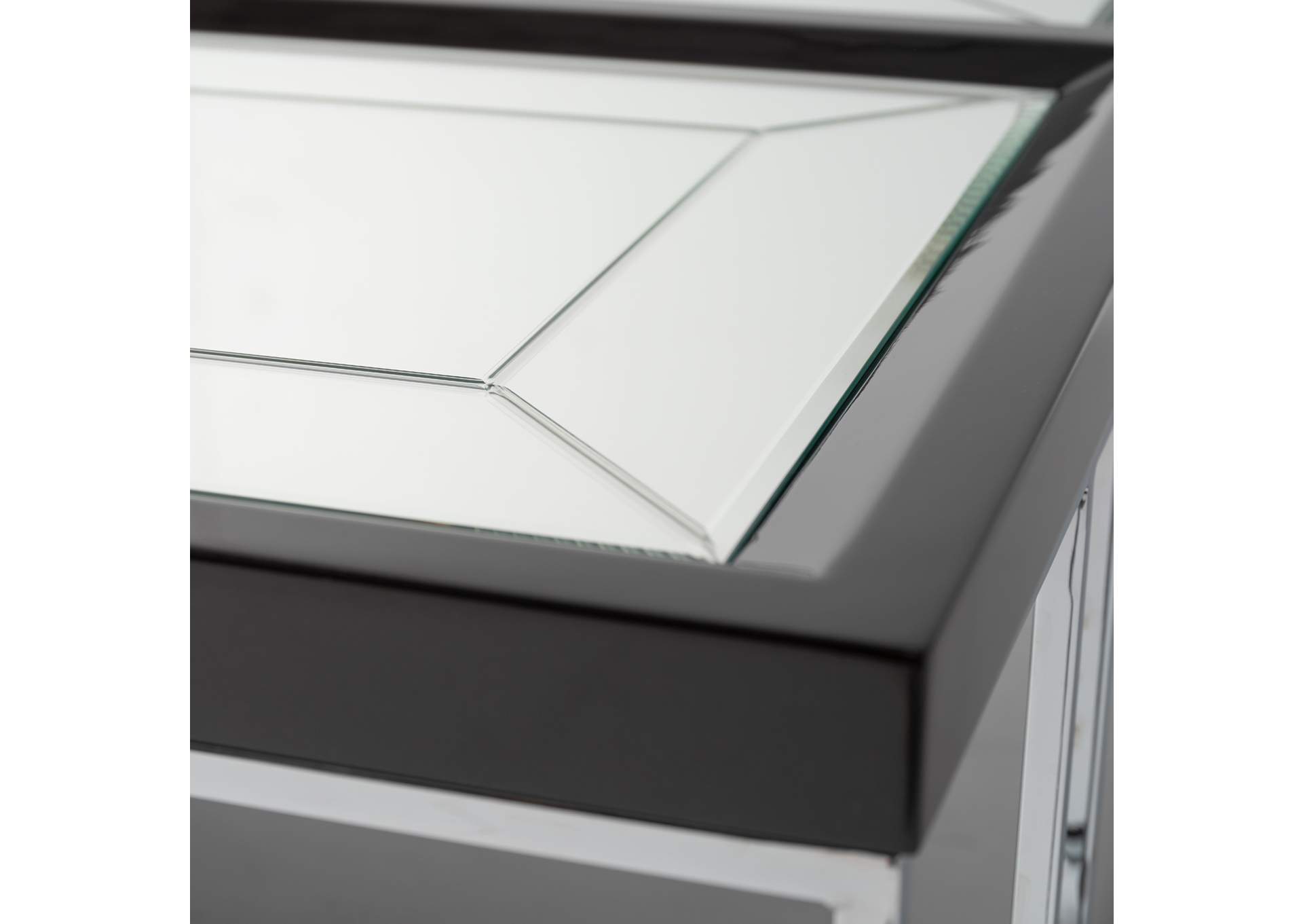 Carmela Cocktail Table - Glossy Charcoal Sand image 6