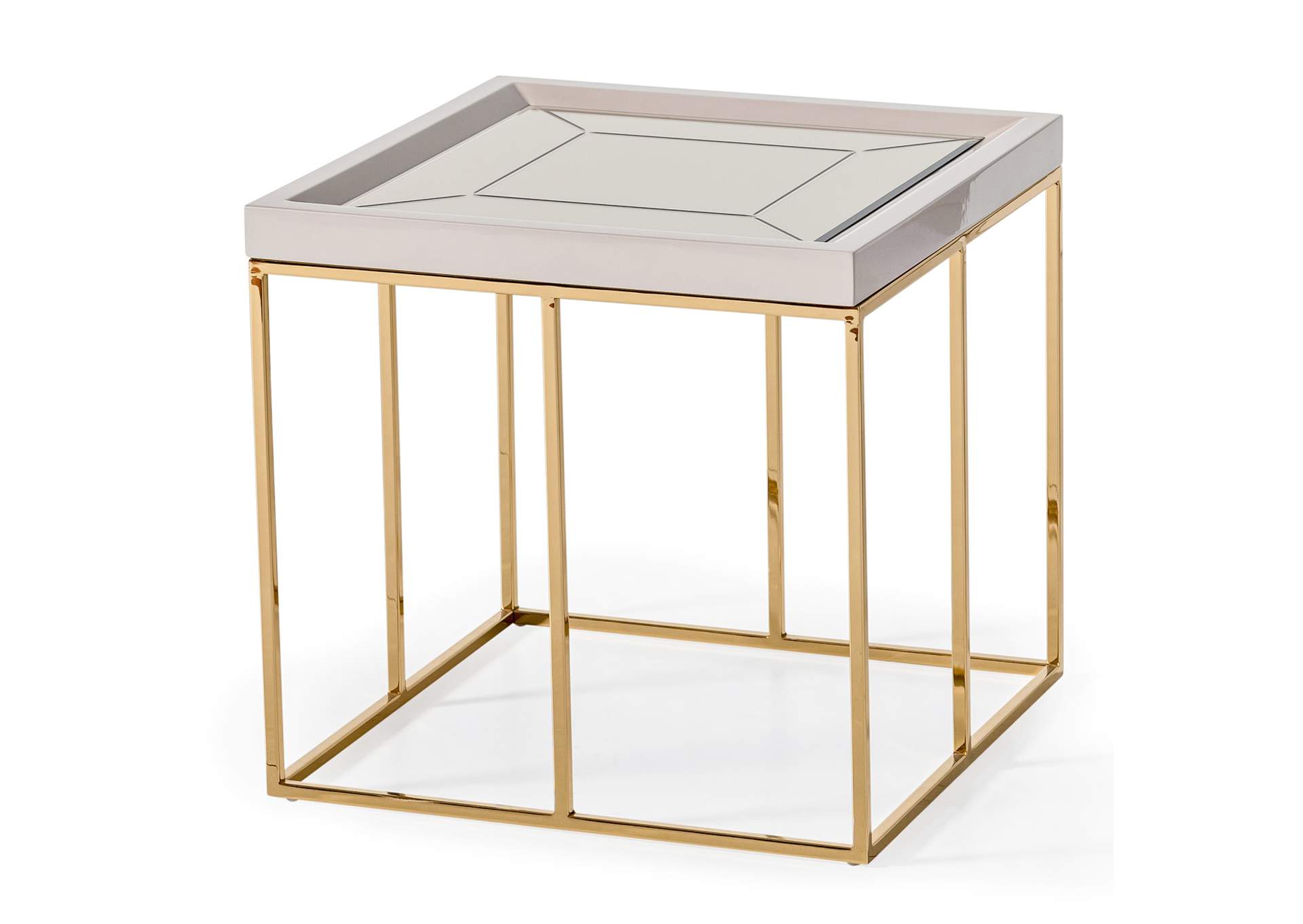 Carmela Side Table - Shimmer Ivory image 1