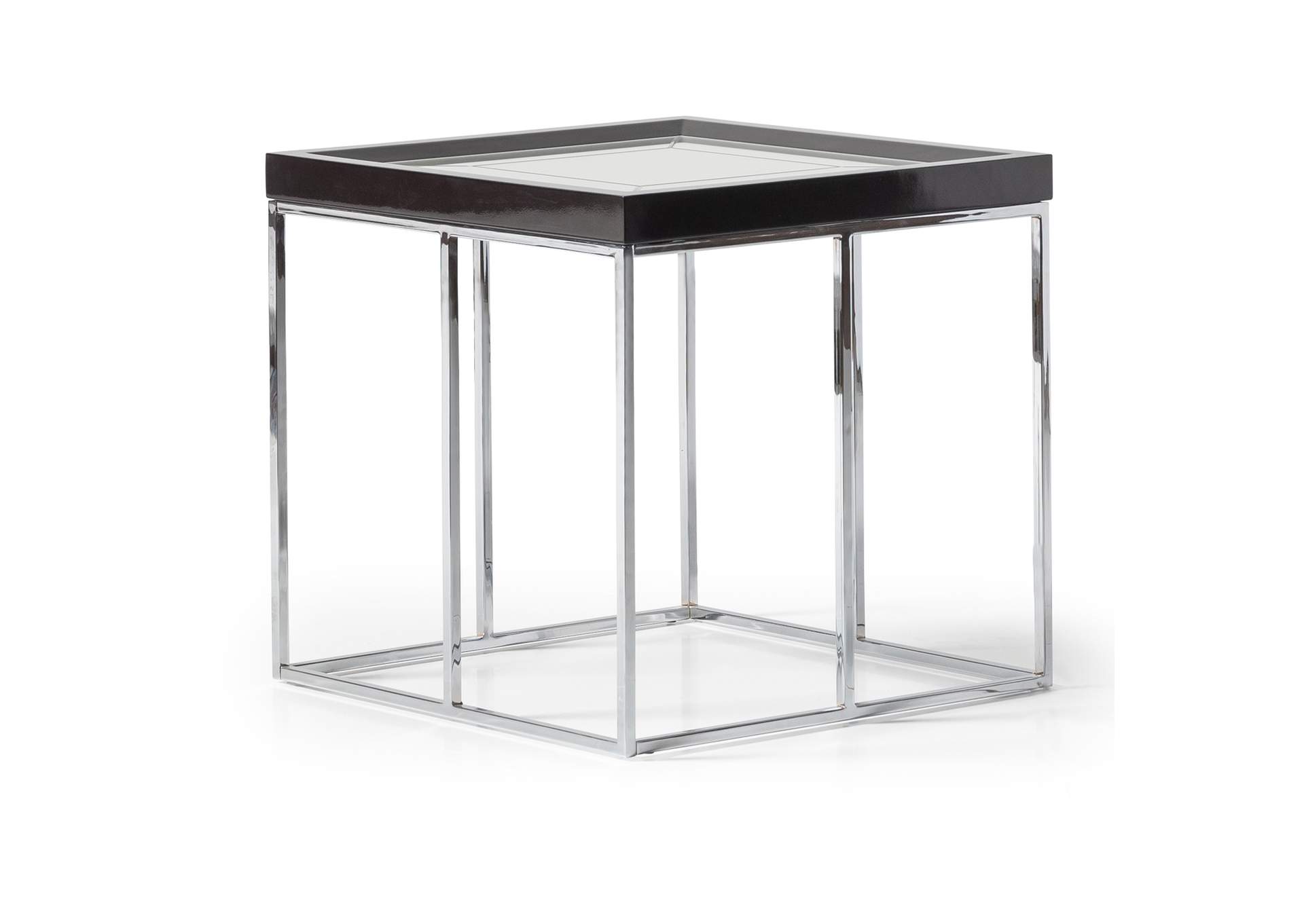 Carmela End Table - Glossy Charcoal Sand image 3