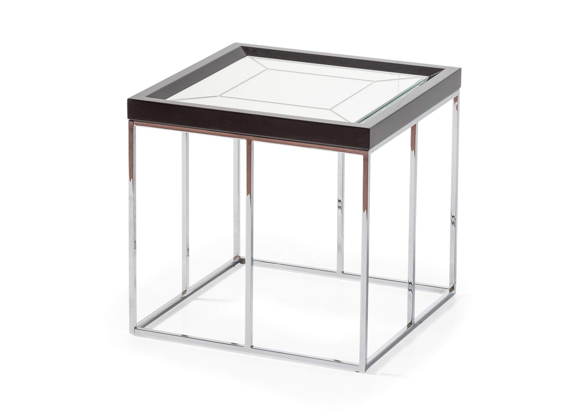 Carmela End Table - Glossy Charcoal Sand image 5