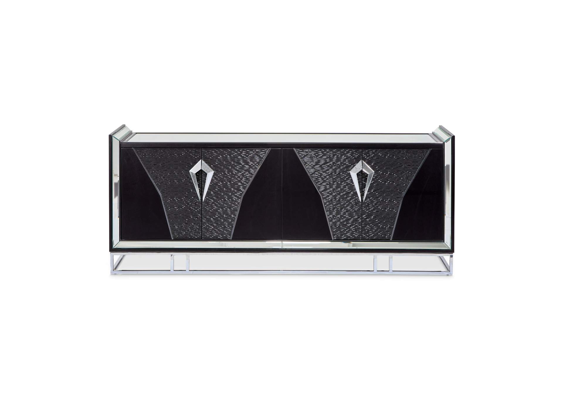 Carmela Console Table - Glossy Charcoal Sand image 3