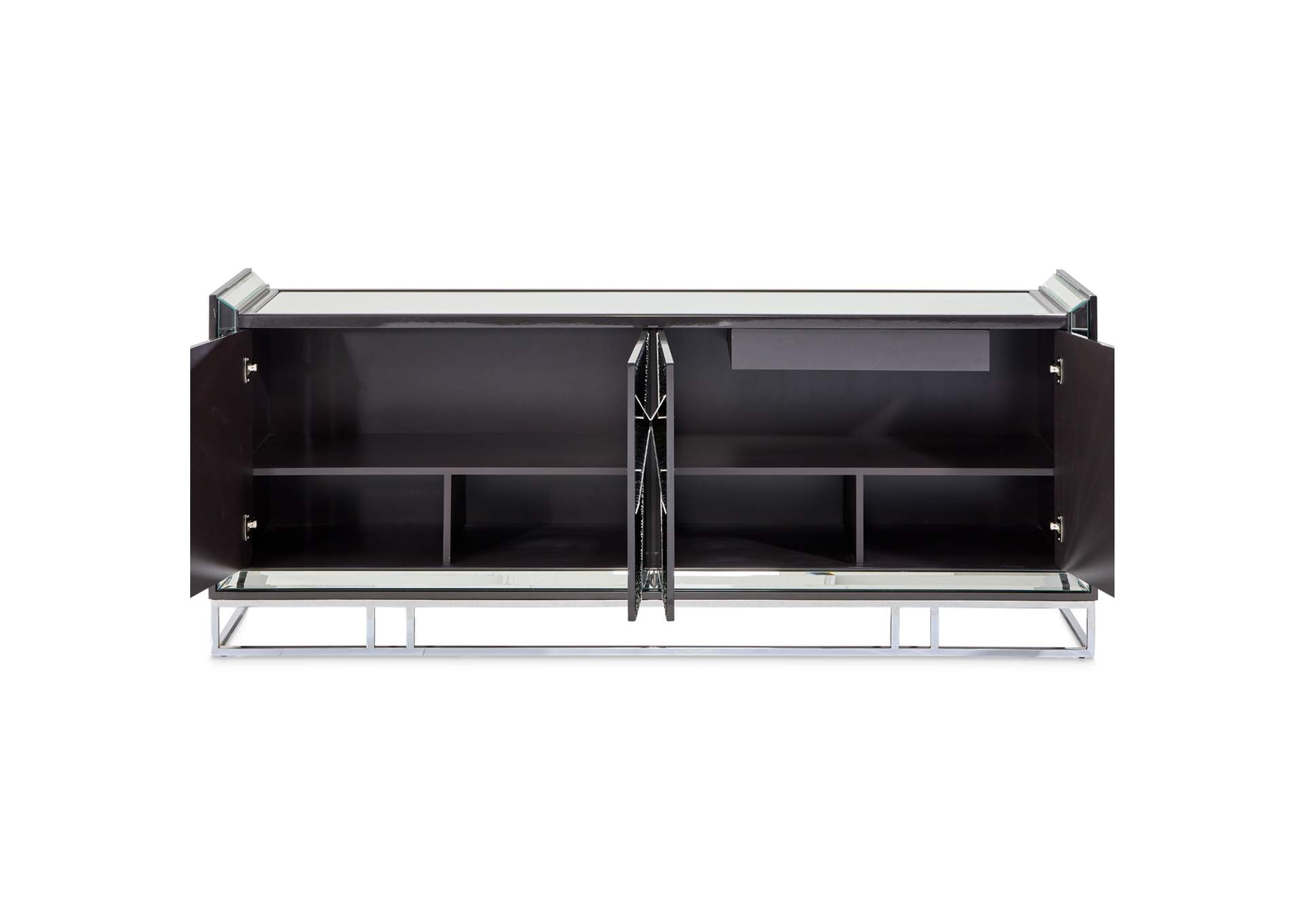 Carmela Console Table - Glossy Charcoal Sand image 5