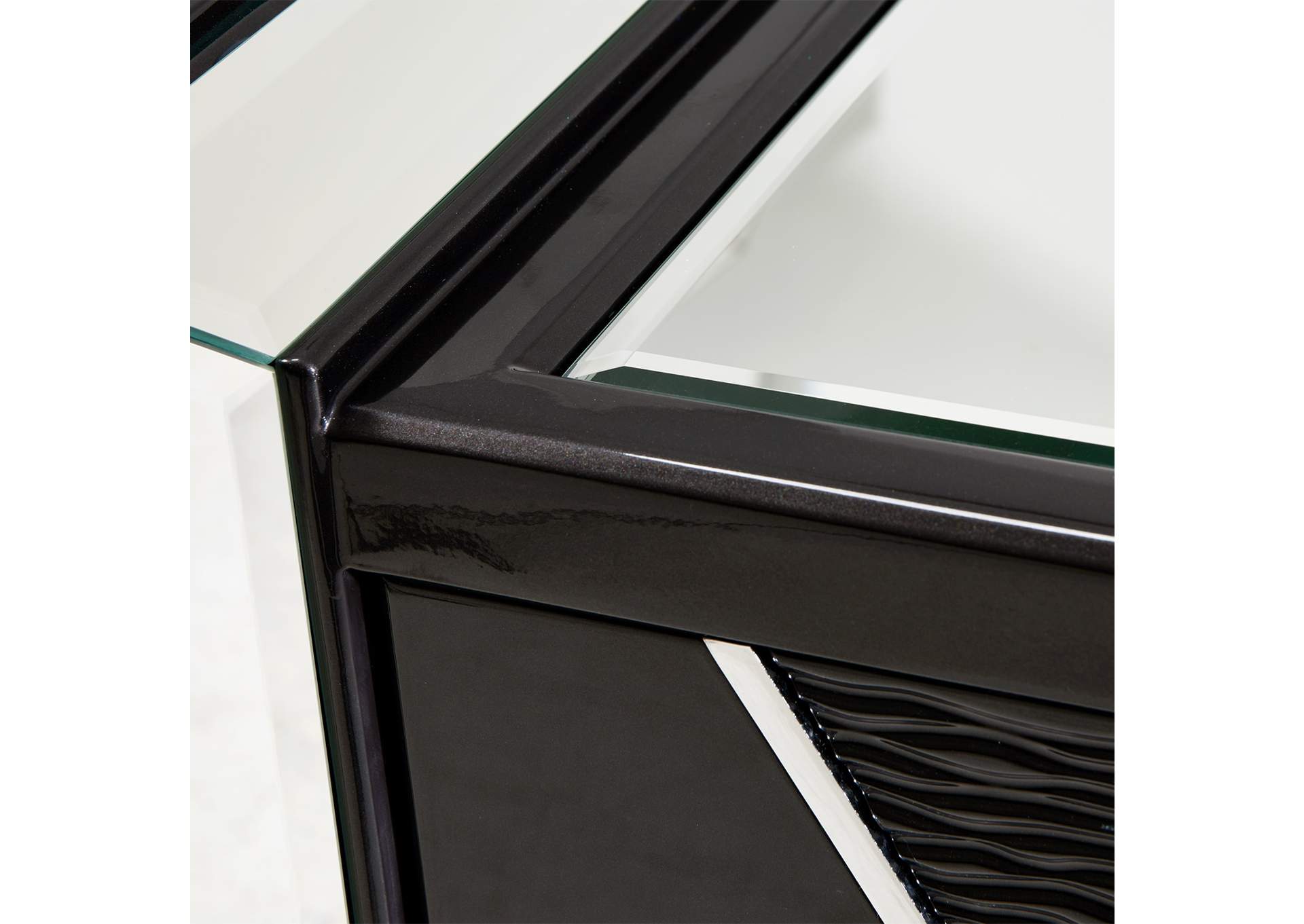 Carmela Console Table - Glossy Charcoal Sand image 8