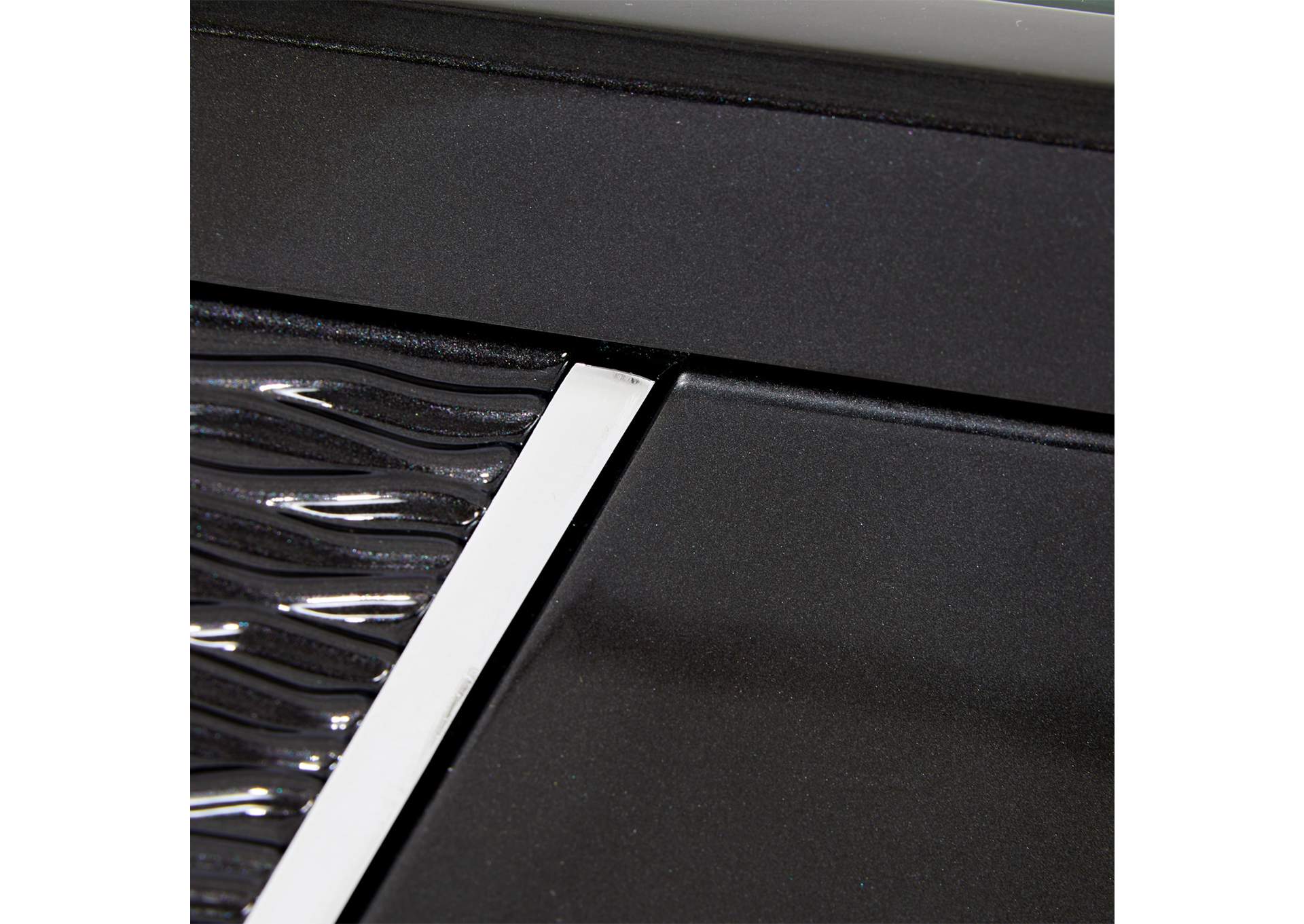 Carmela Console Table - Glossy Charcoal Sand image 9