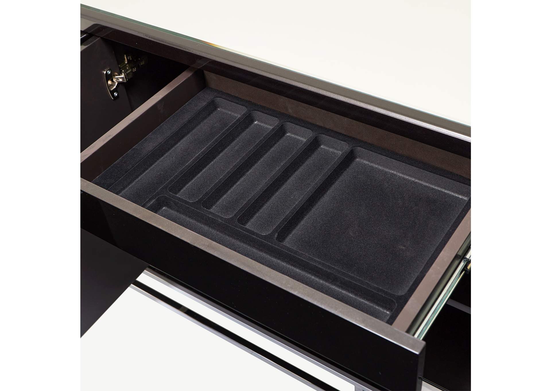 Carmela Console Table - Glossy Charcoal Sand image 11