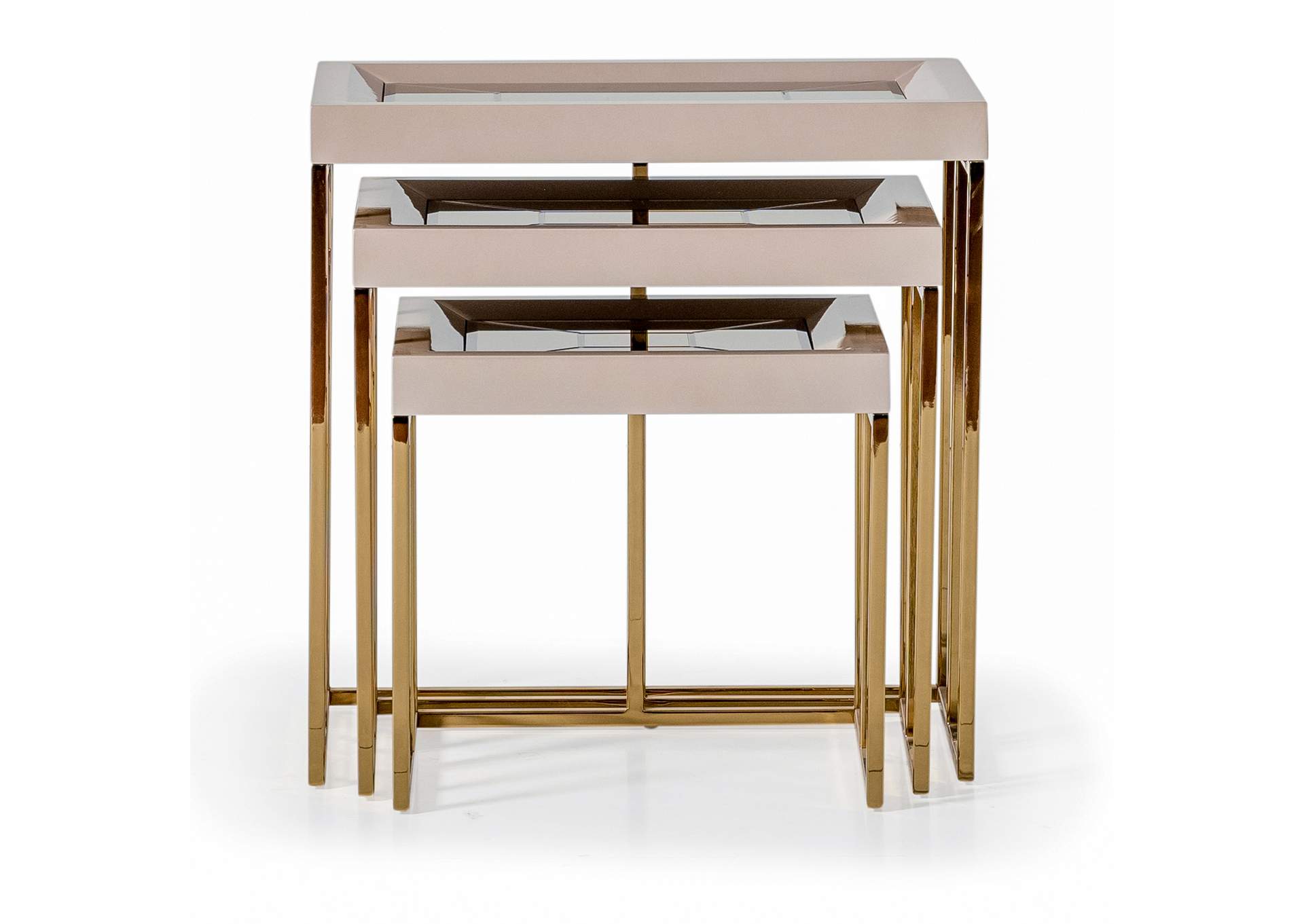 Carmela Nesting Tables - Set of 3 - Shimmer Ivory image 4