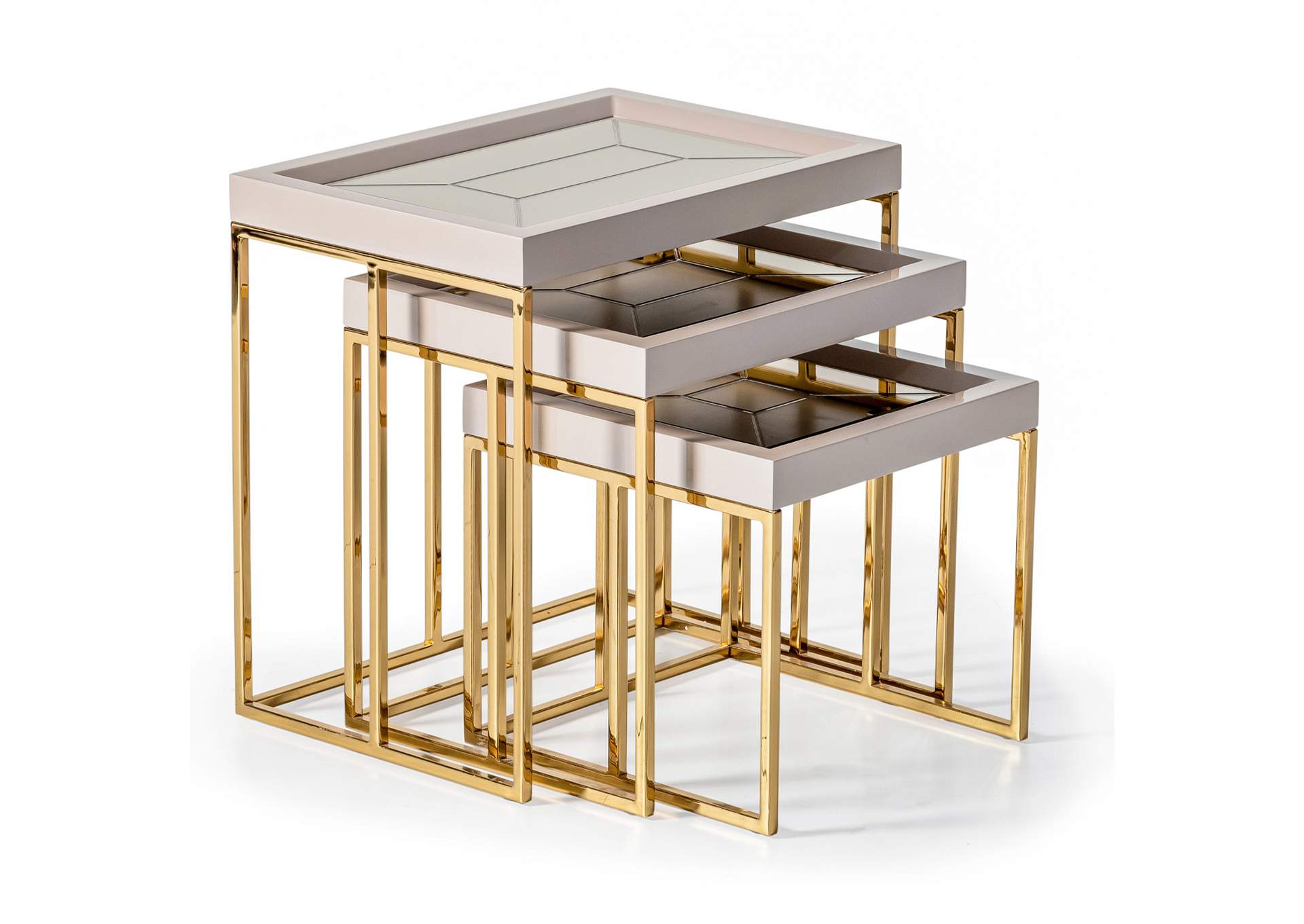 Carmela Nesting Tables, Set of 3 - Shimmer Ivory image 7