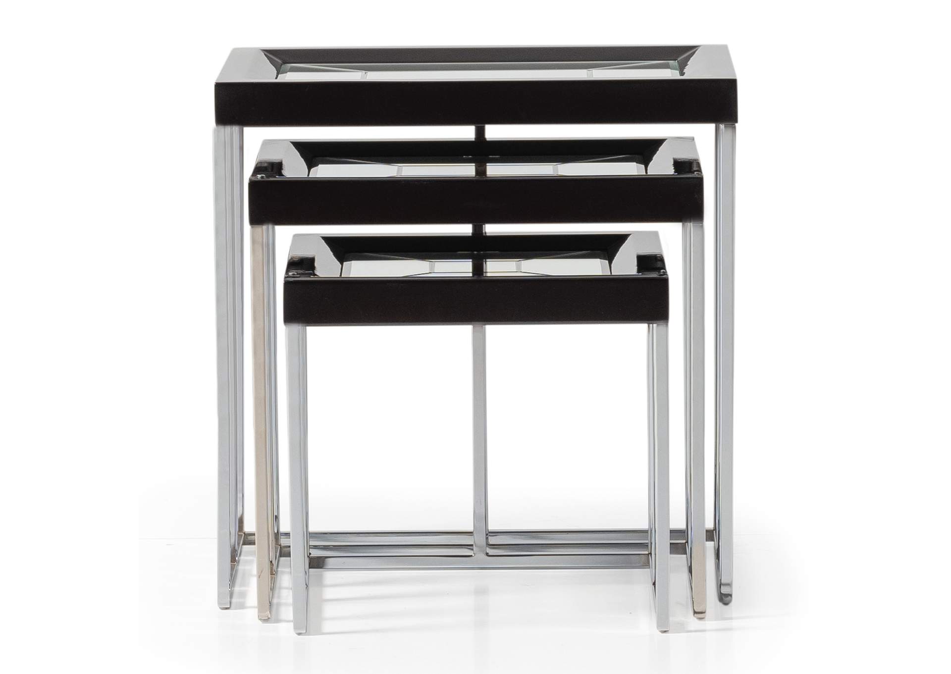 Carmela Nesting Tables - Set of 3 - Glossy Charcoal Sand image 5