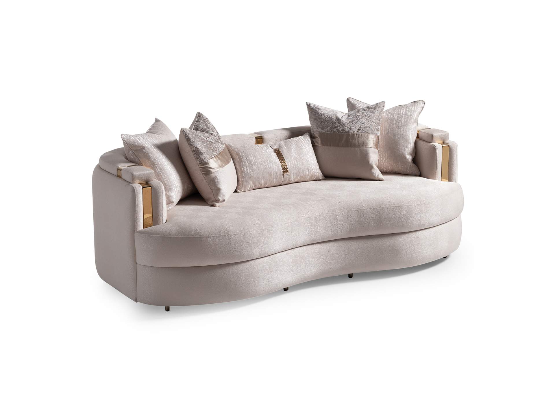Carmela Sofa - Almond and Gold image 3