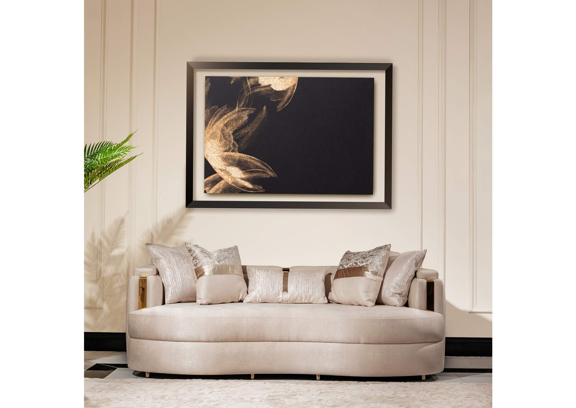 Carmela Sofa - Almond and Gold image 17