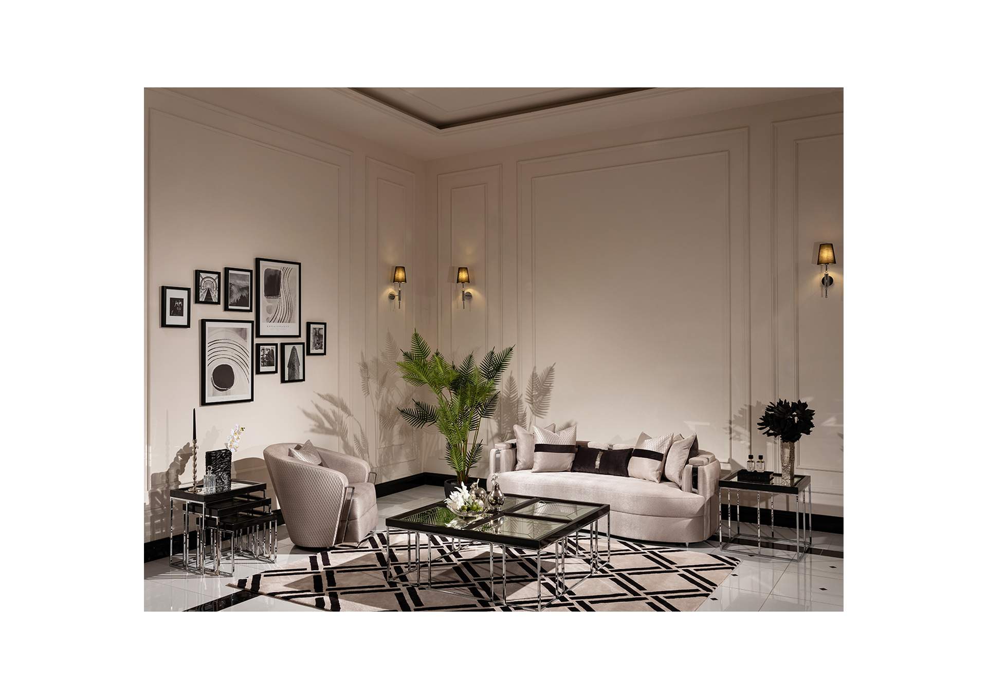 Carmela Sofa - Zinc and Silver image 6