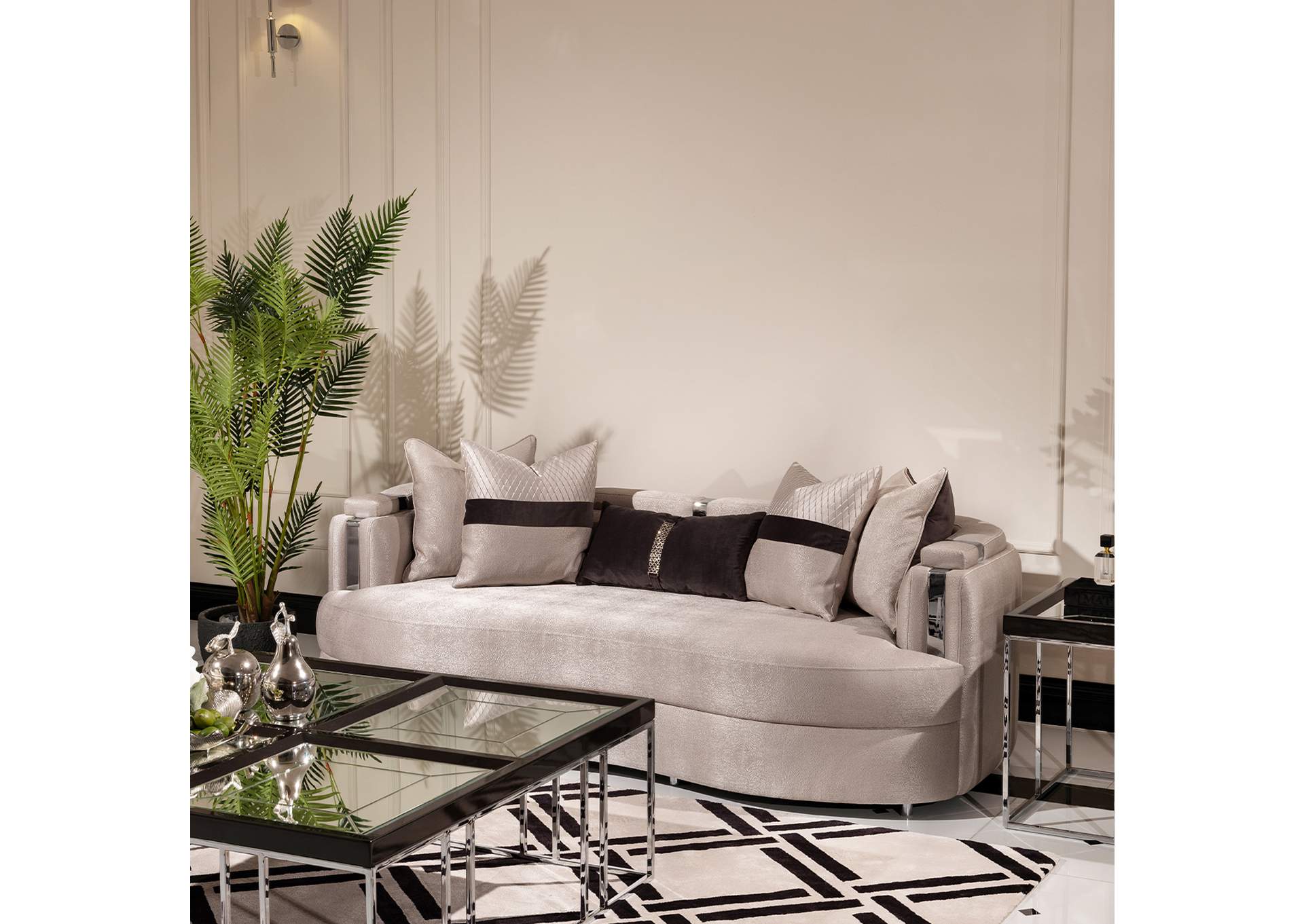 Carmela Sofa - Zinc and Silver image 5