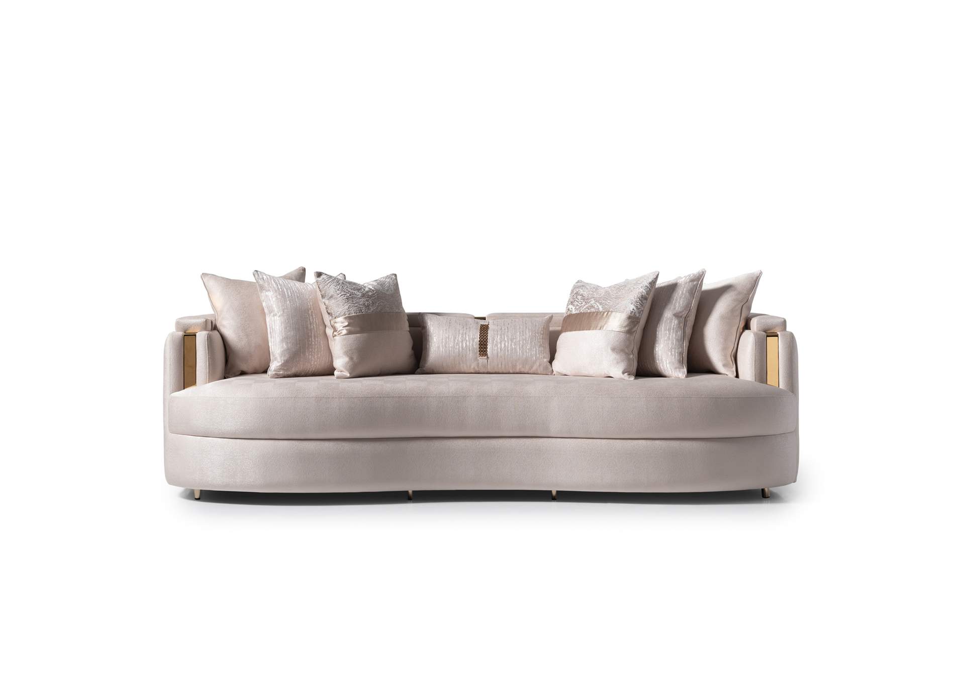 Carmela Mansion Sofa - Almond and Gold image 1