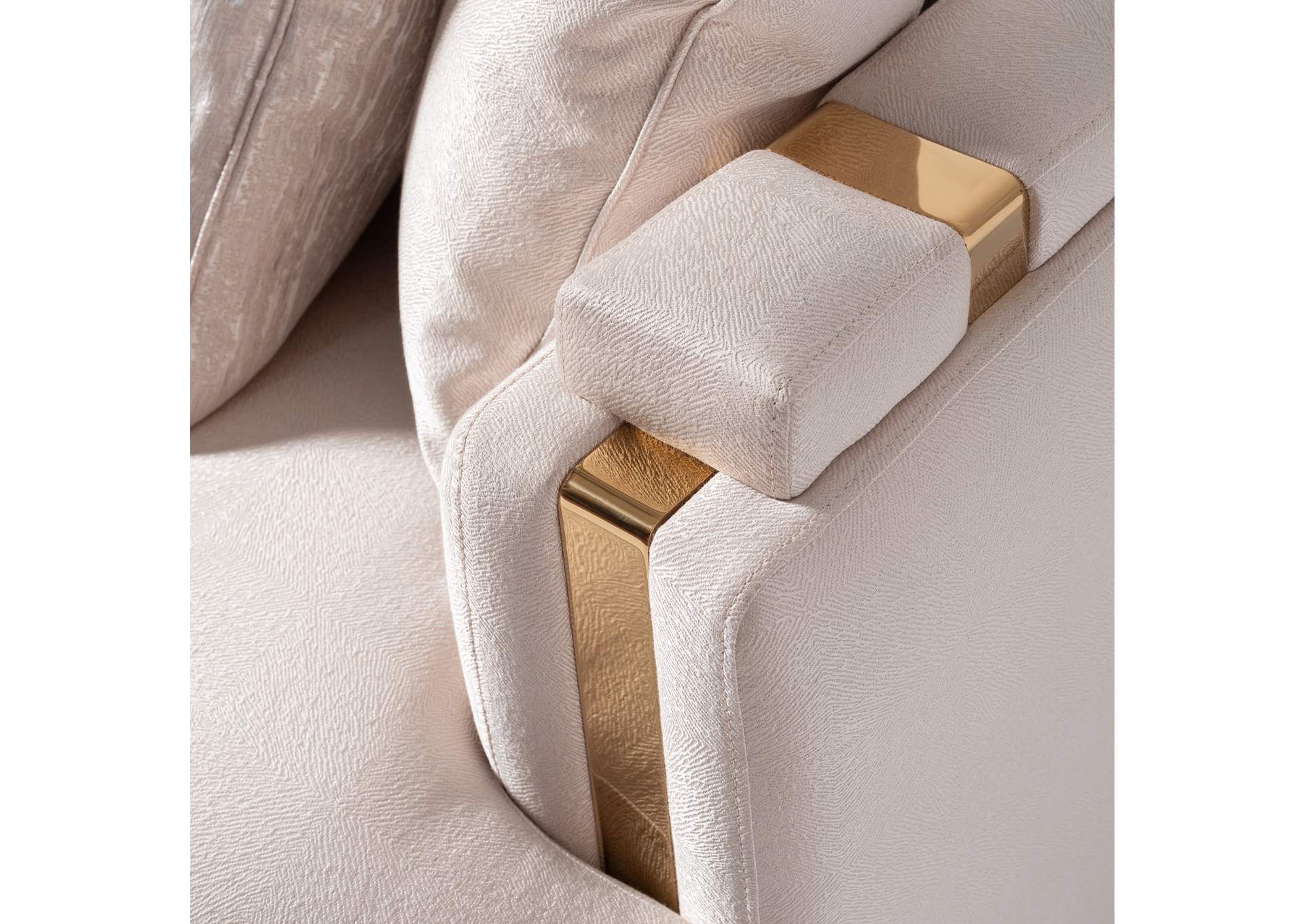 Carmela Mansion Sofa - Almond and Gold image 11