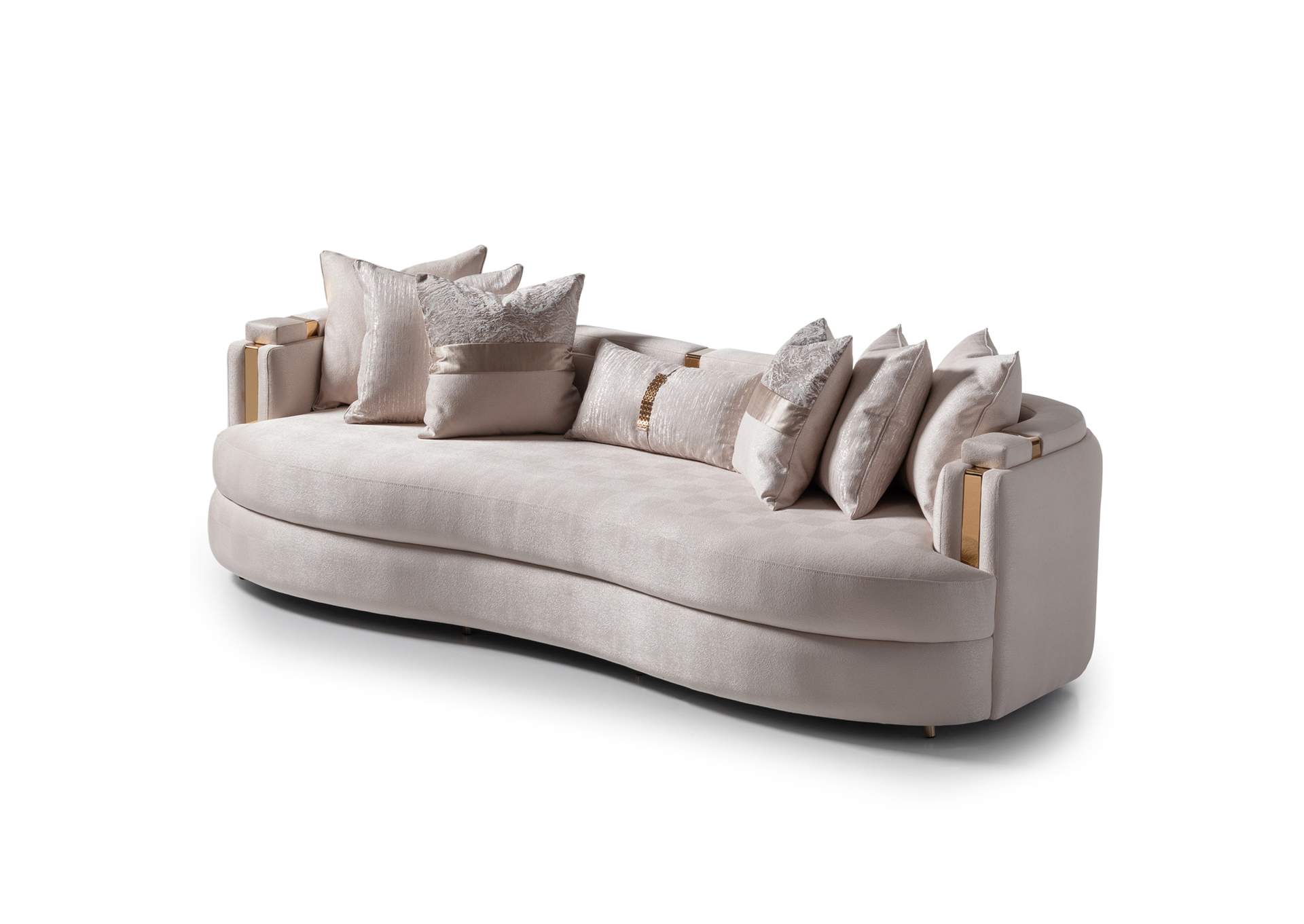 Carmela Mansion Sofa - Almond and Gold image 8