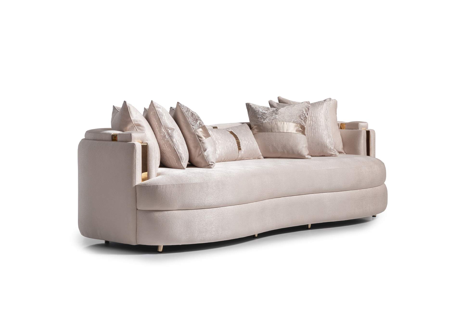 Carmela Mansion Sofa - Almond and Gold image 3