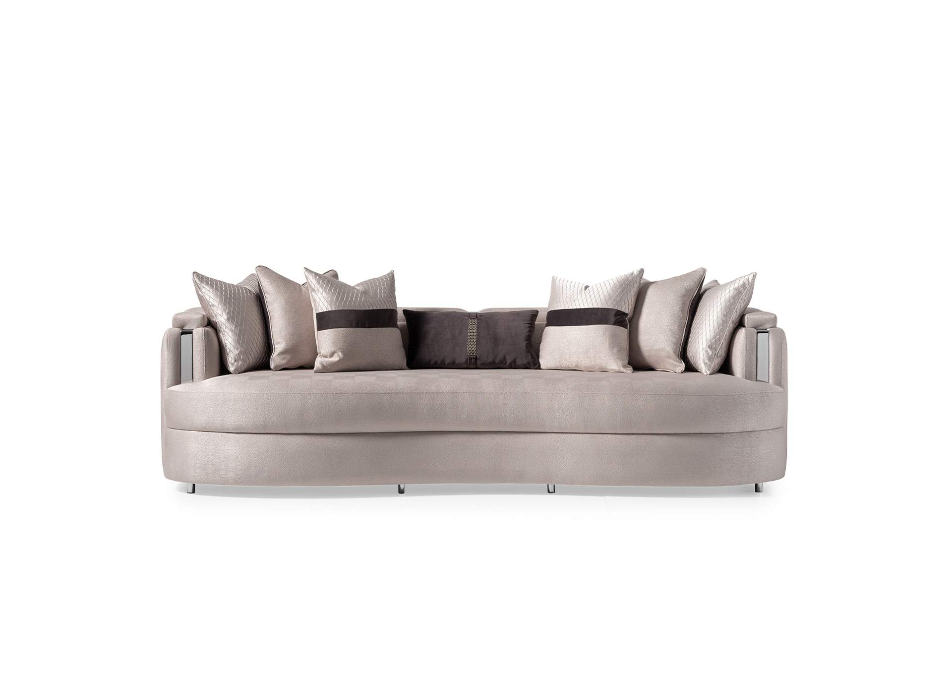 Carmela Mansion Sofa - Zinc and Silver image 1