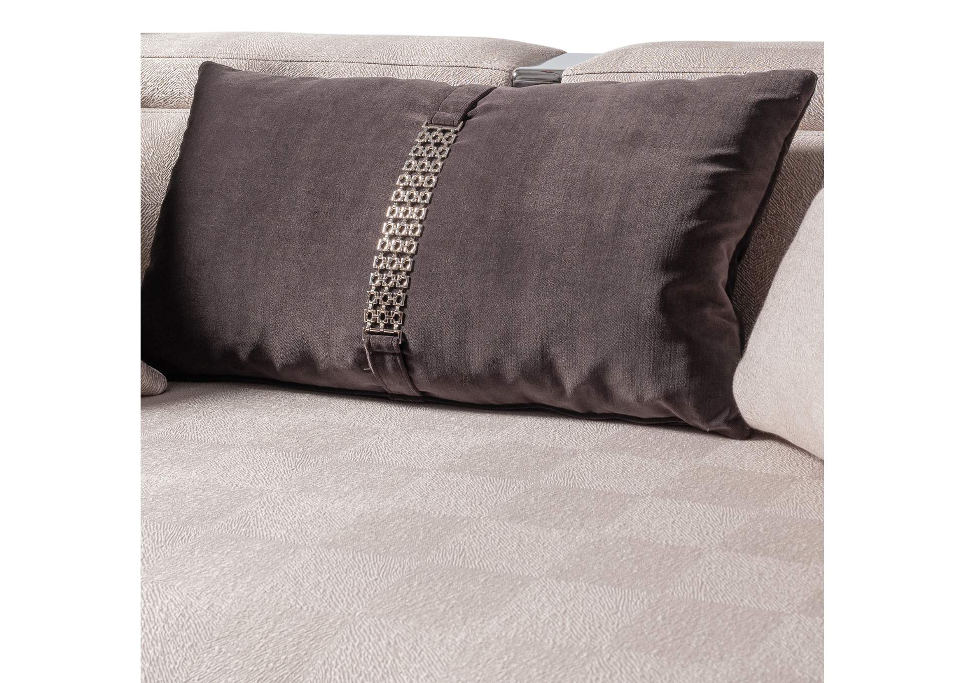 Carmela Mansion Sofa - Zinc and Silver image 8