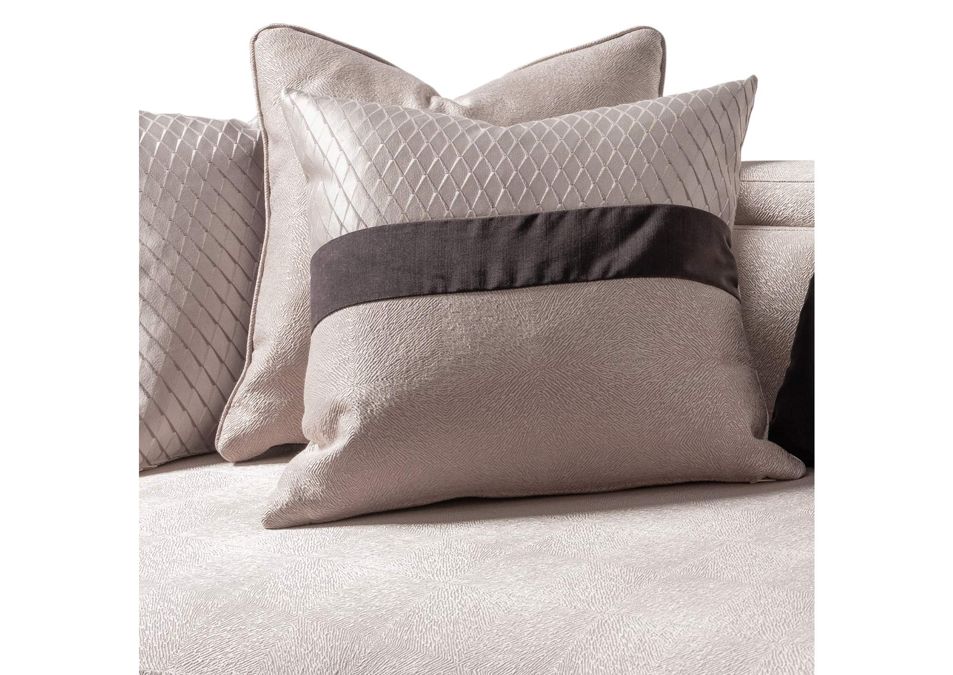 Carmela Mansion Sofa - Zinc and Silver image 6