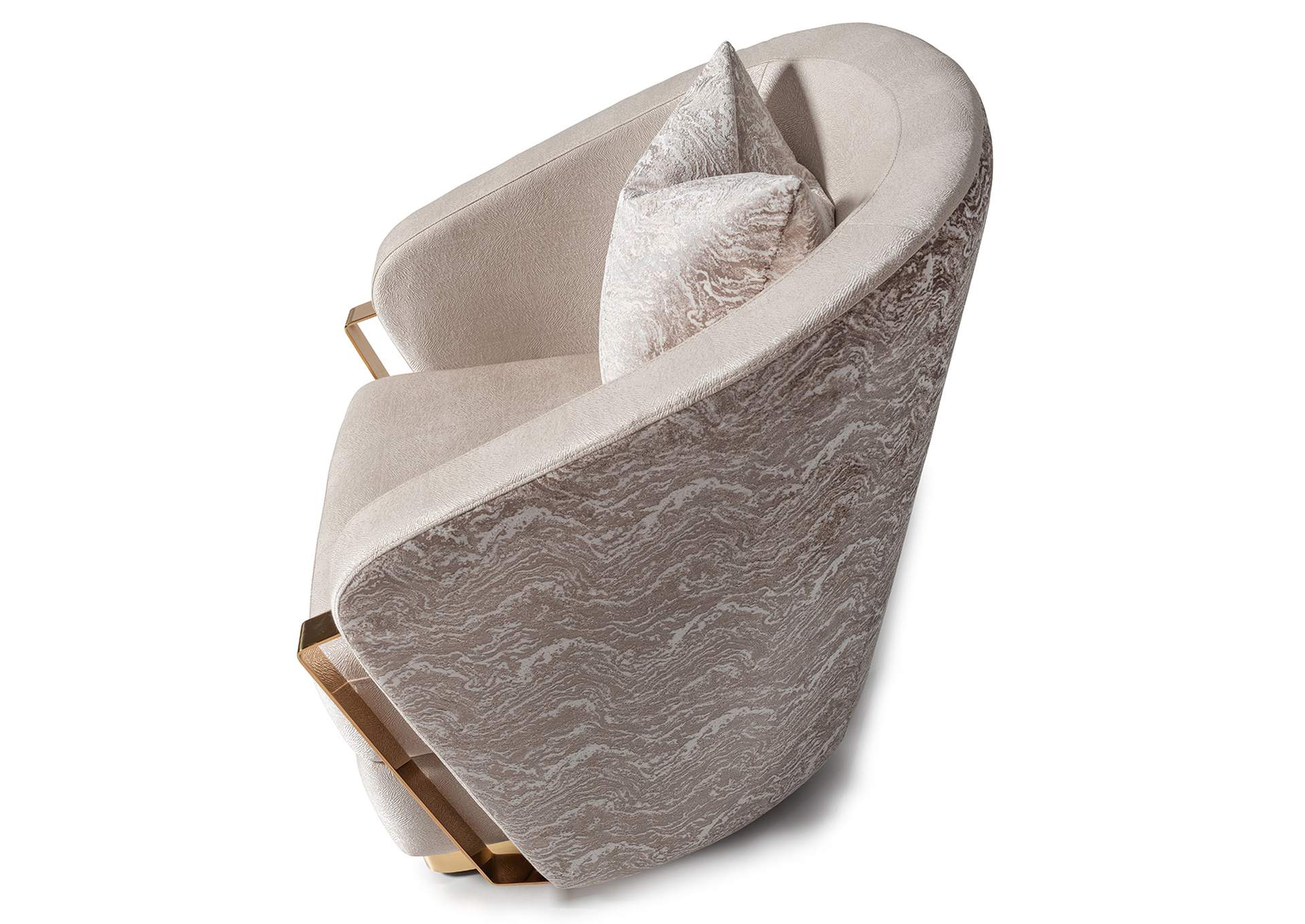 Carmela Accent Chair - Almond and Gold image 10