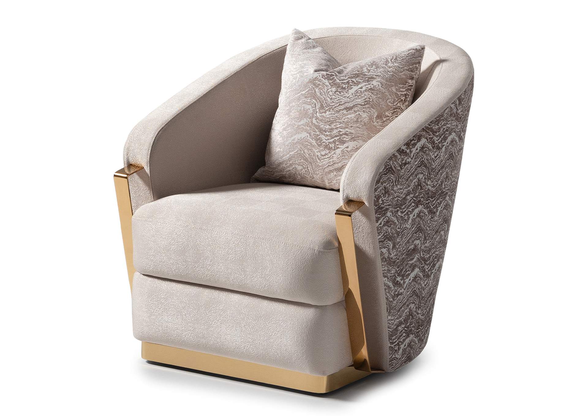 Carmela Accent Chair - Almond and Gold image 9