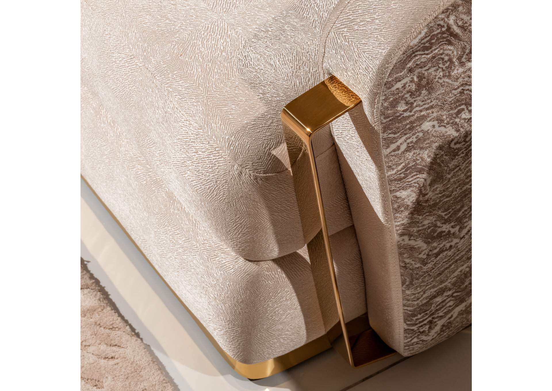 Carmela Accent Chair - Almond and Gold image 5