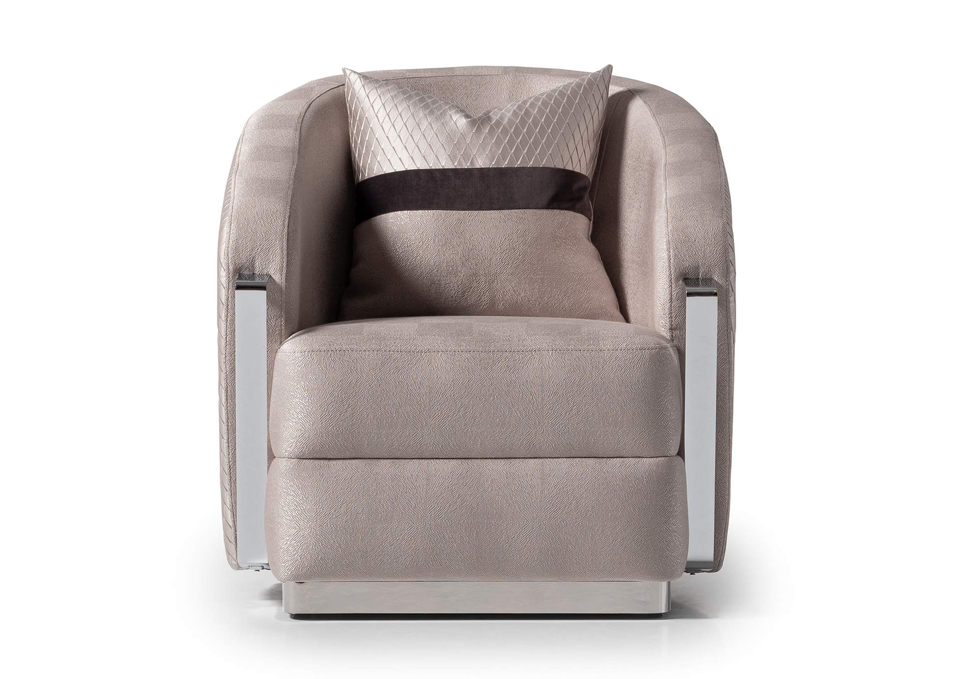 Carmela Accent Chair - Zinc and Silver image 1