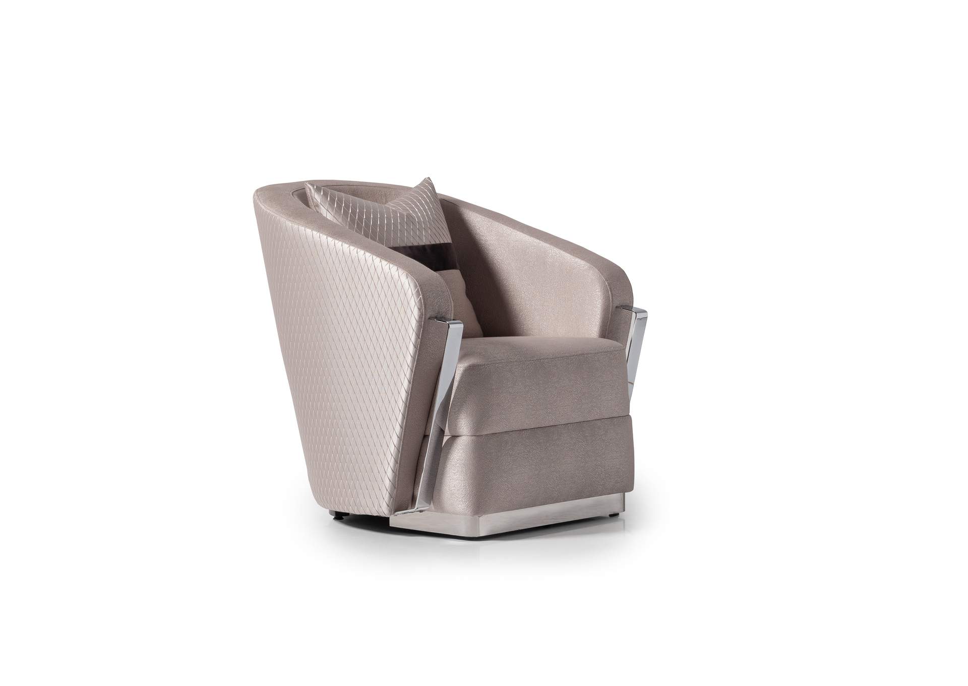 Carmela Accent Chair - Zinc and Silver image 3