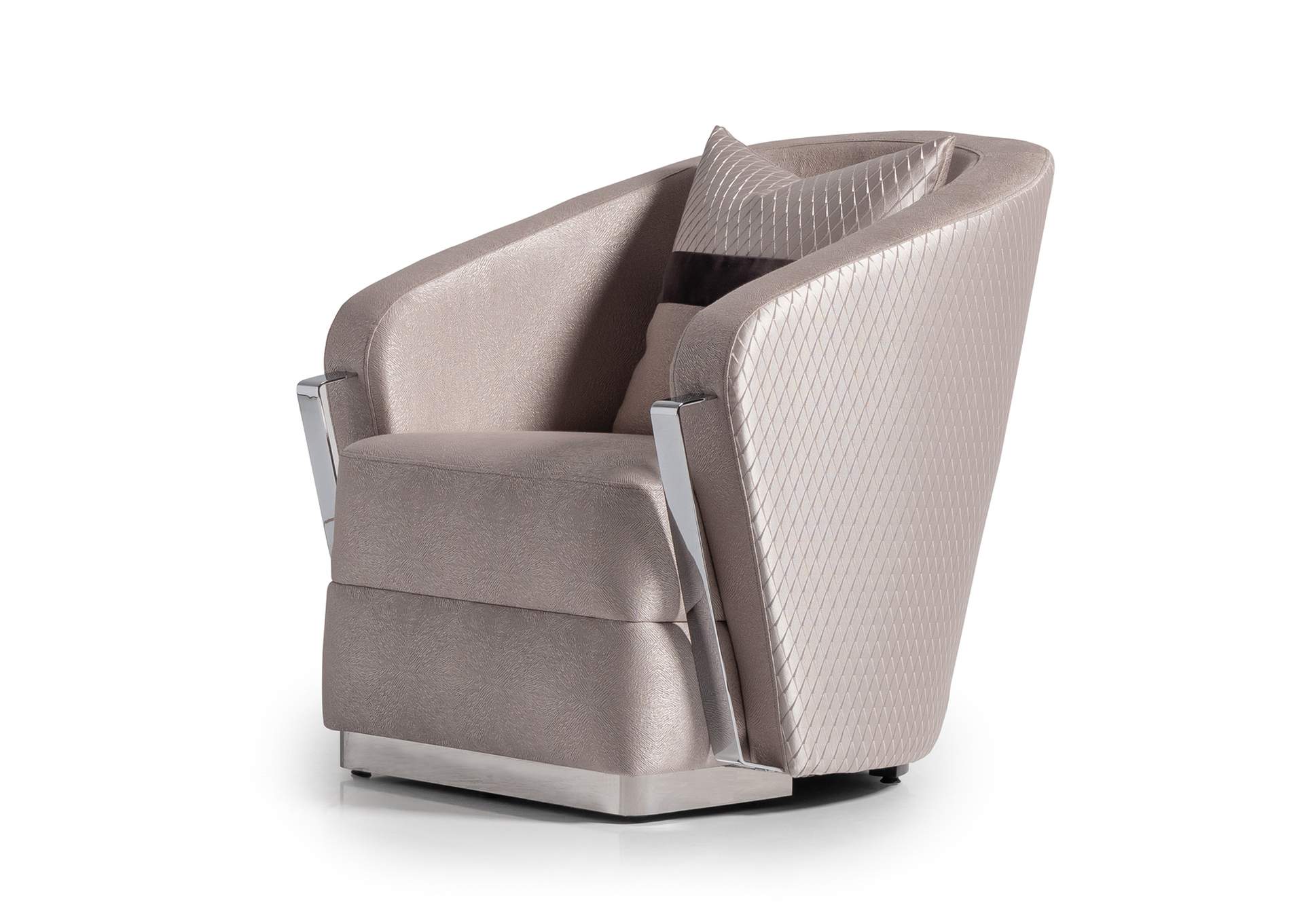 Carmela Accent Chair - Zinc and Silver image 9
