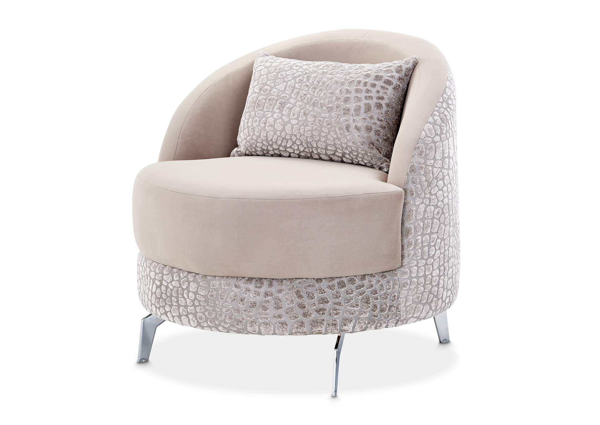 Dion Accent Chair Chair - Stone and Silver