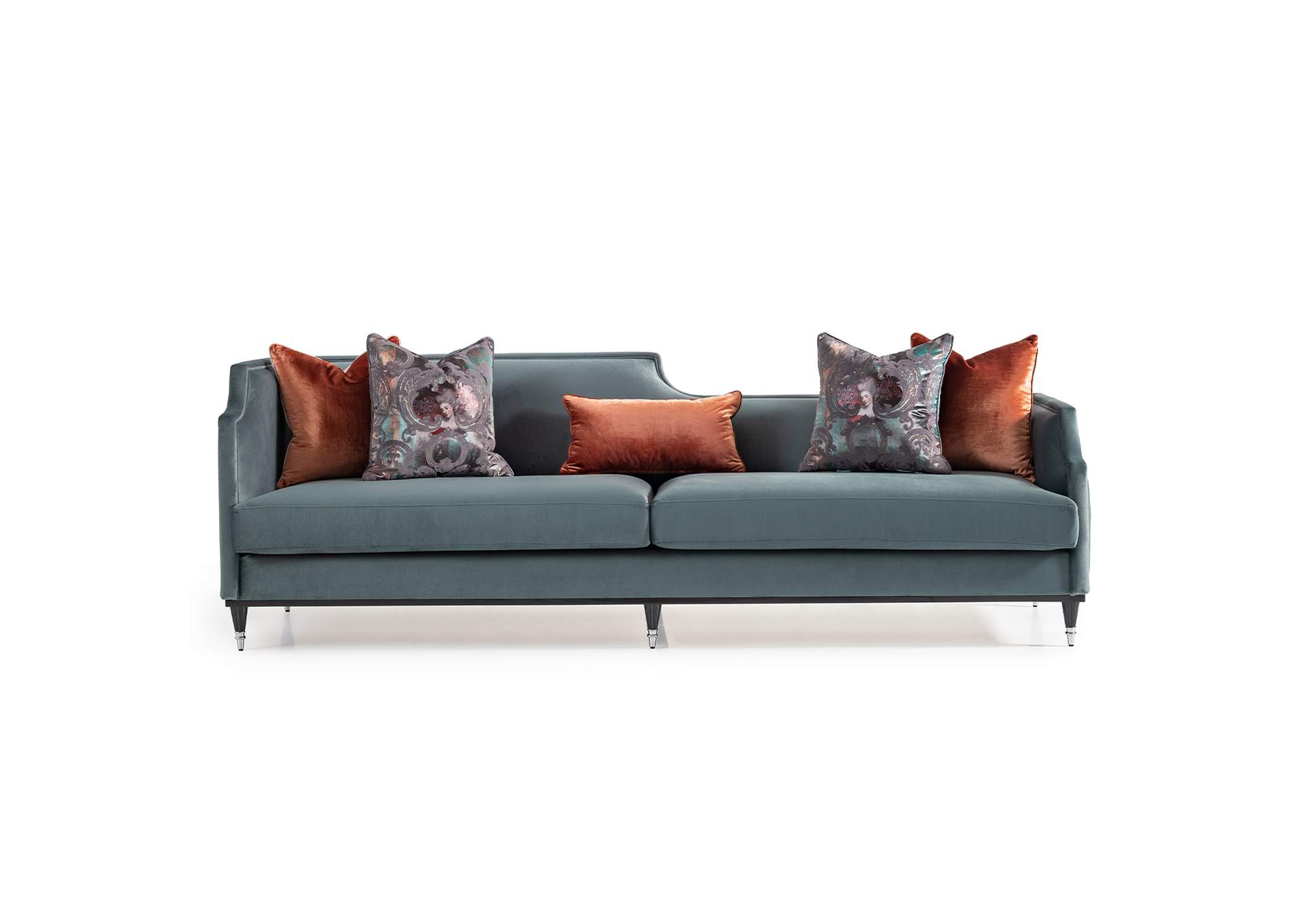 La Francaise Mansion Sofa - Azure and Black image 1