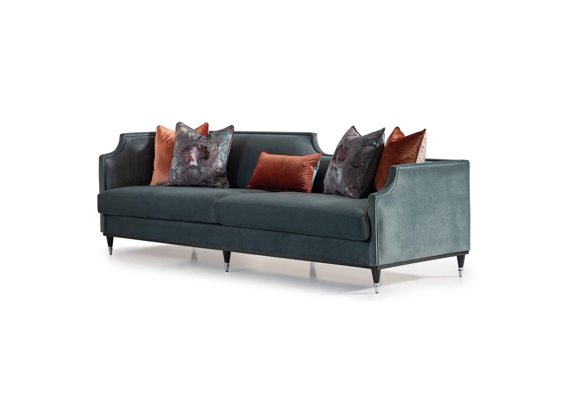 La Francaise Mansion Sofa - Azure and Black image 5