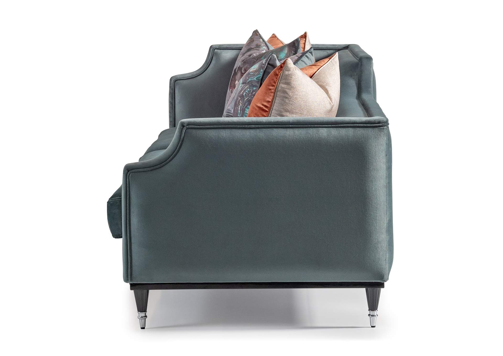 La Francaise Mansion Sofa - Azure - Black image 2
