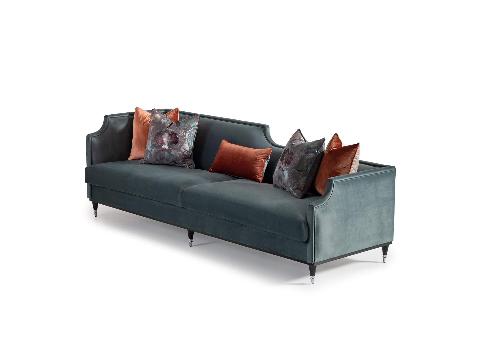La Francaise Mansion Sofa - Azure - Black image 16