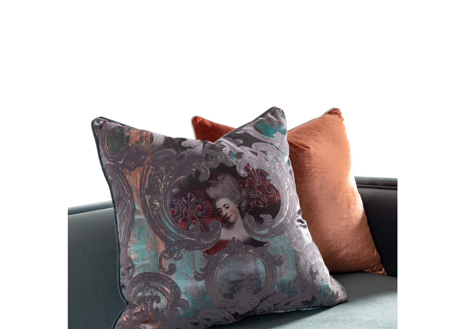 La Francaise Mansion Sofa - Azure - Black image 11