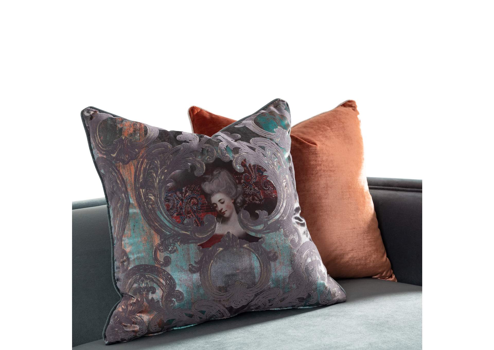La Francaise Mansion Sofa - Azure - Black image 12