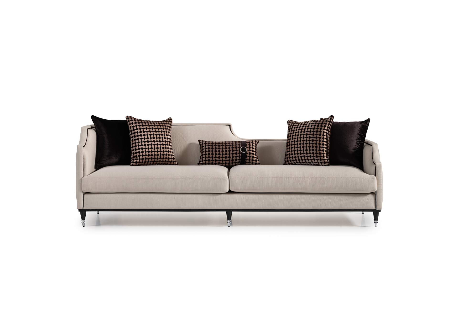 La Francaise Mansion Sofa - Cafe Au Lait and Black image 1