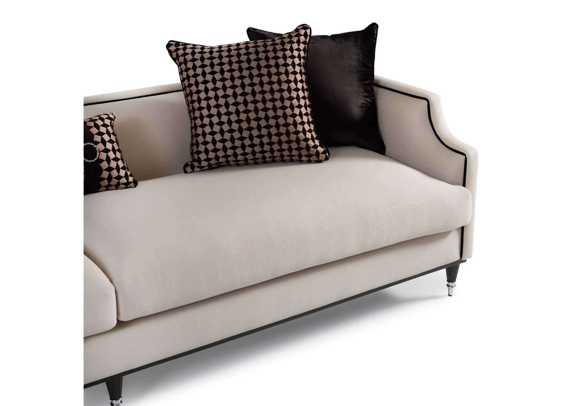 La Francaise Mansion Sofa - Cafe Au Lait and Black image 13