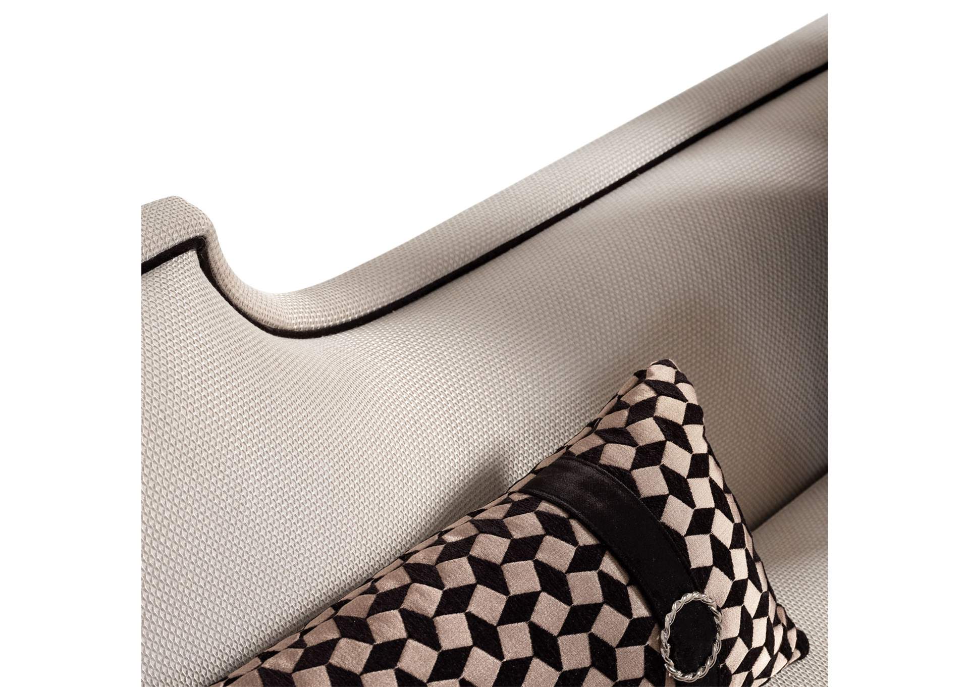 La Francaise Mansion Sofa - Cafe Au Lait and Black image 11