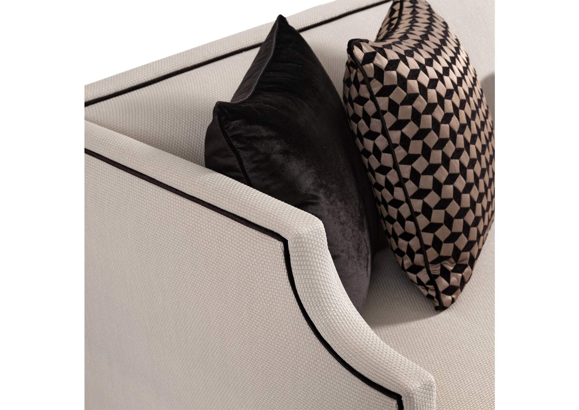 La Francaise Mansion Sofa - Cafe Au Lait and Black image 10