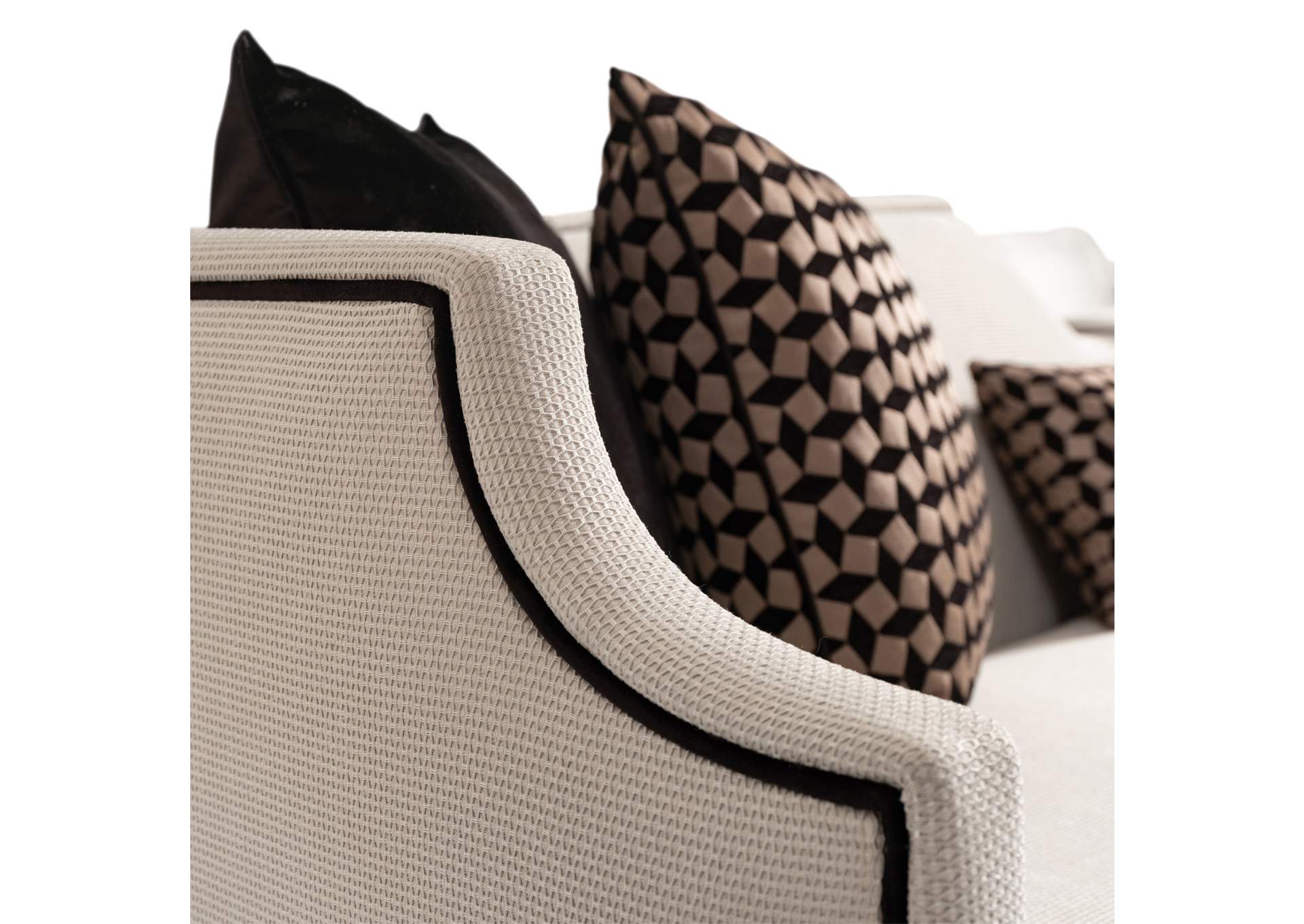 La Francaise Mansion Sofa - Cafe Au Lait and Black image 9