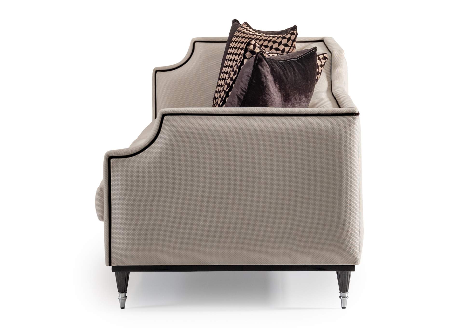 La Francaise Mansion Sofa - Cafe Au Lait and Black image 20