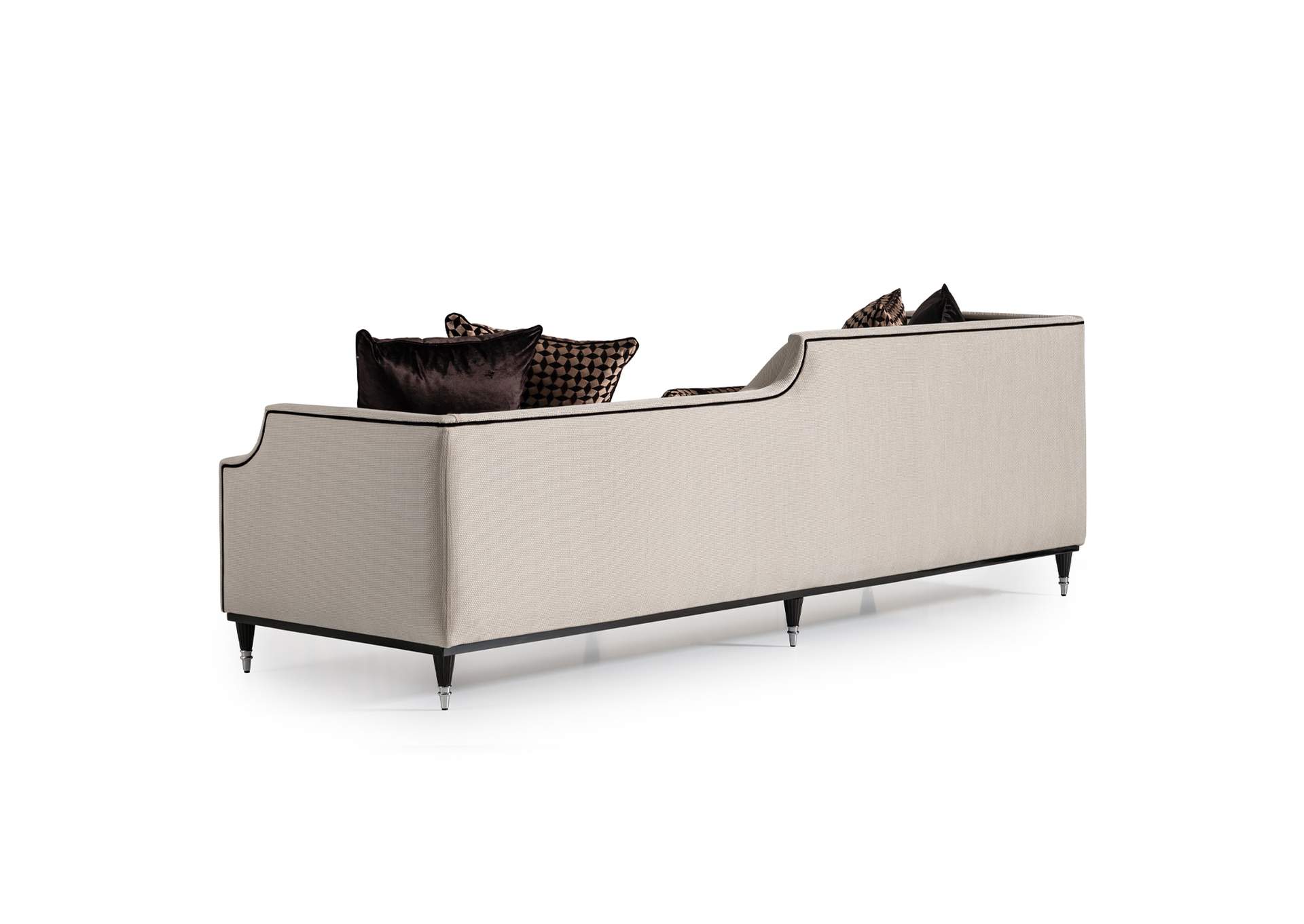 La Francaise Mansion Sofa - Cafe Au Lait and Black image 19