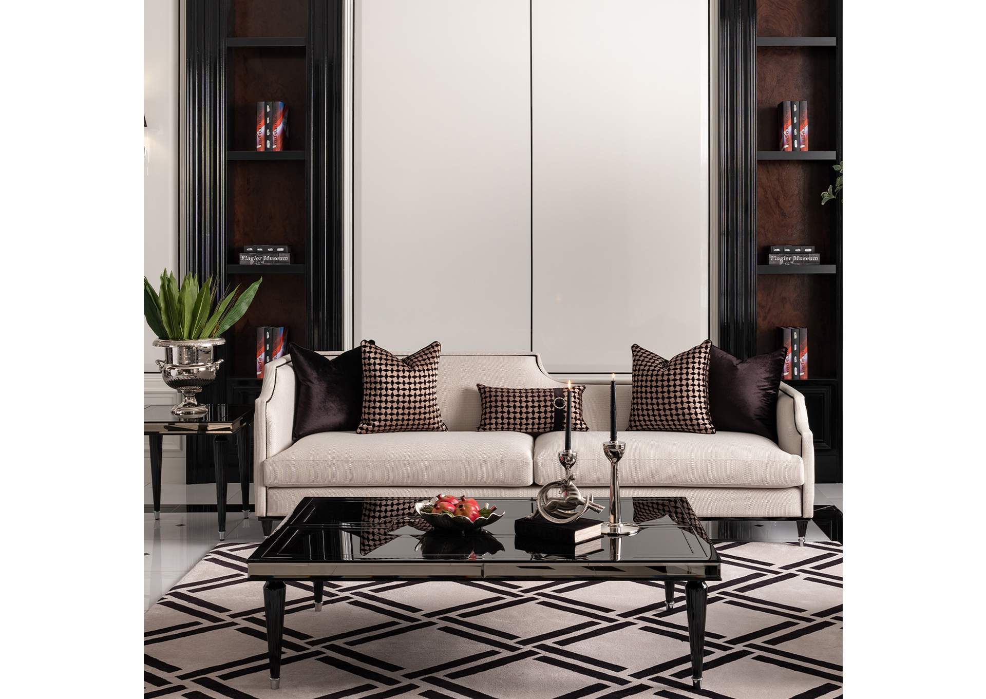 La Francaise Mansion Sofa - Cafe Au Lait and Black image 6