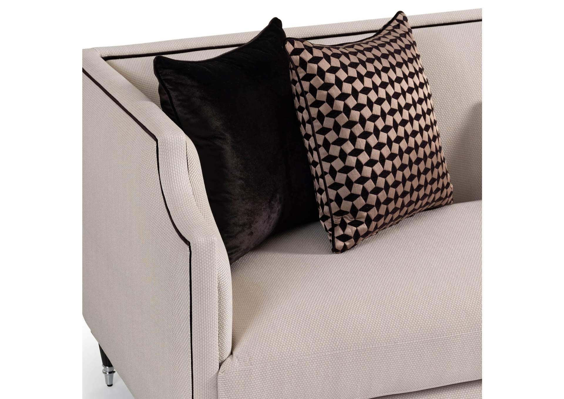 La Francaise Mansion Sofa - Cafe Au Lait and Black image 3