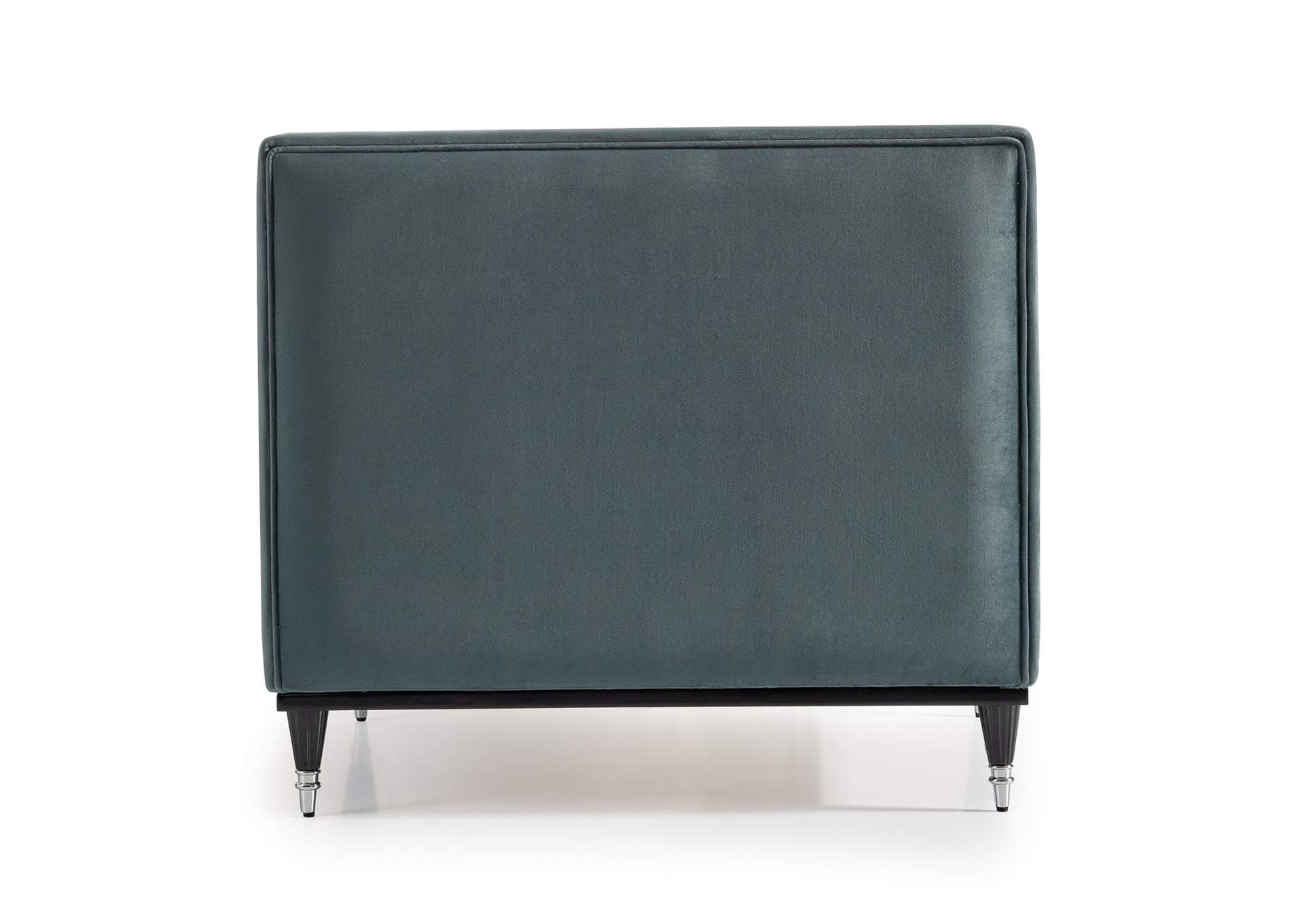 La Francaise Armless Accent Chair - Azure and Black image 6