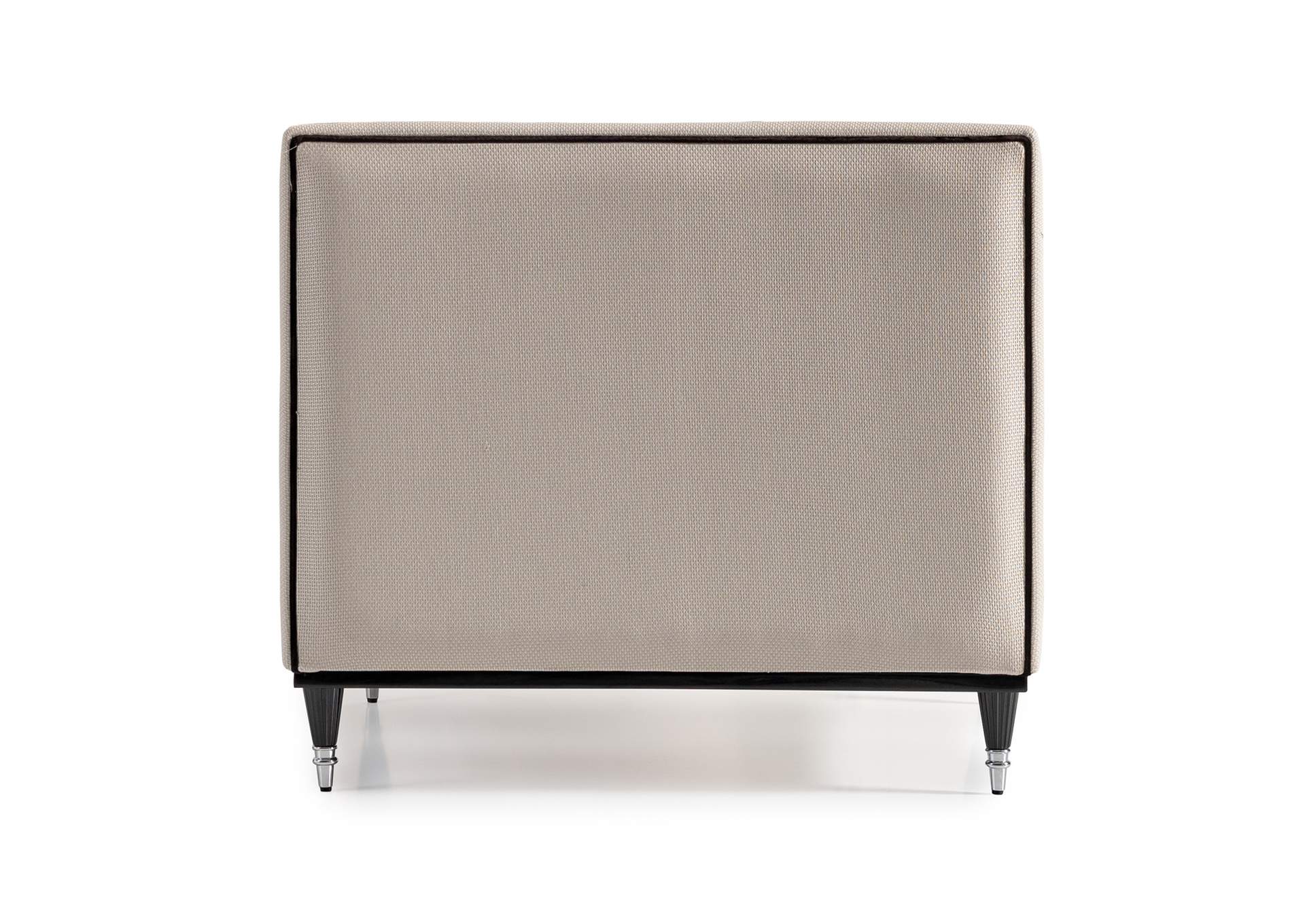 La Francaise Armless Accent Chair - Cafe Au Lait and Black image 7