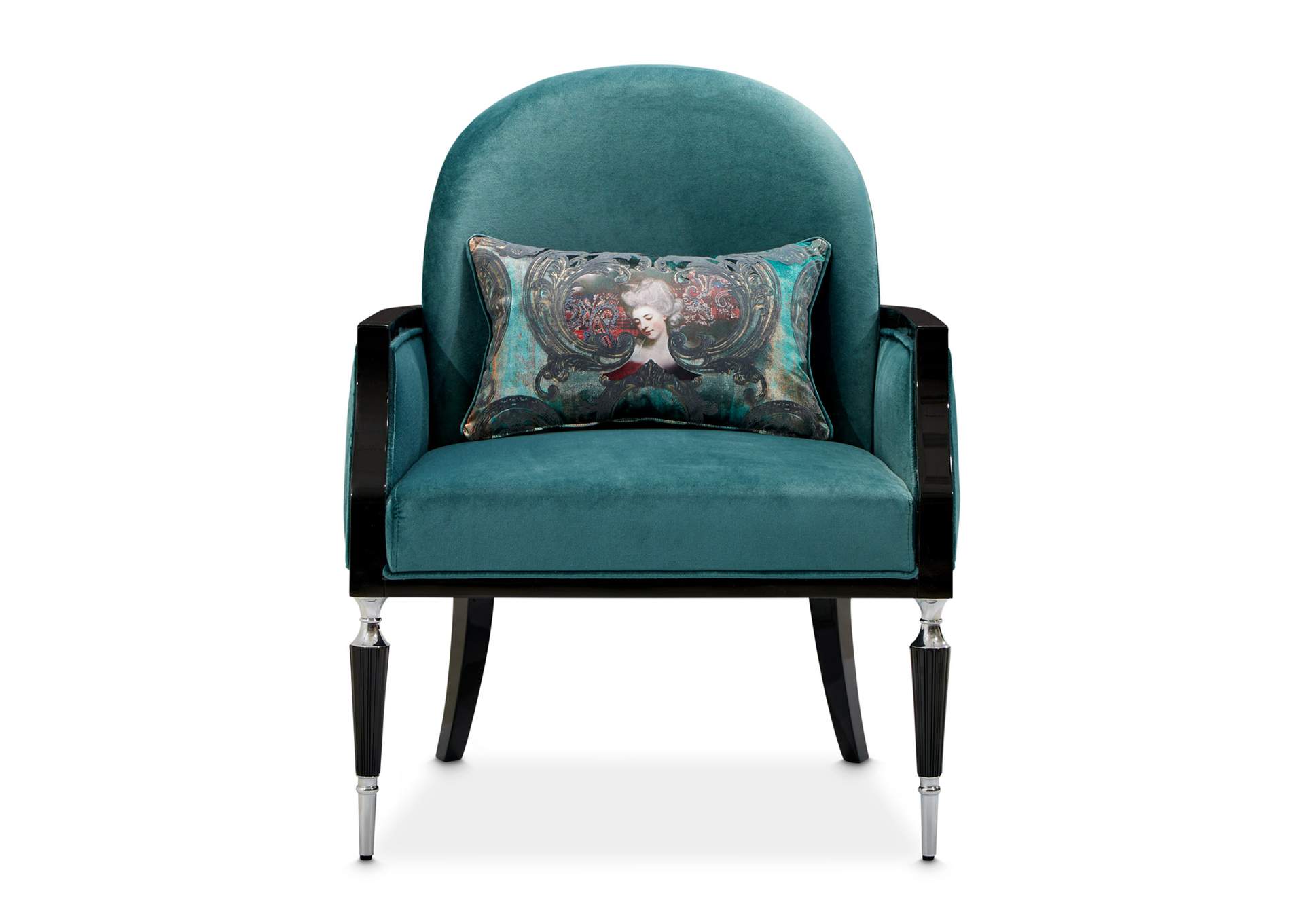 La Francaise Accent Chair - Azure and Black image 18