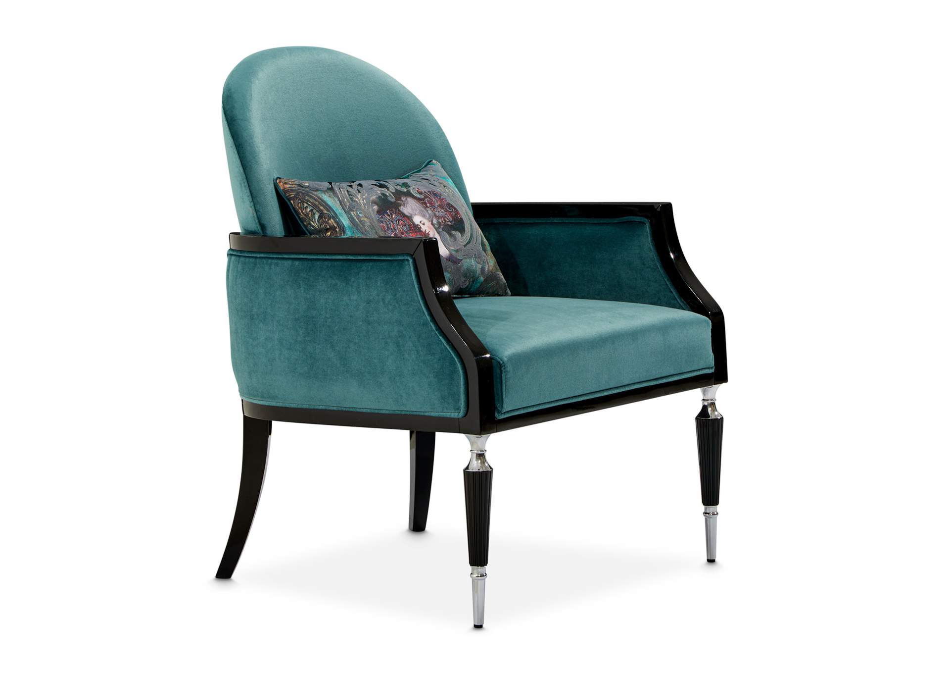 La Francaise Accent Chair - Azure and Black image 17